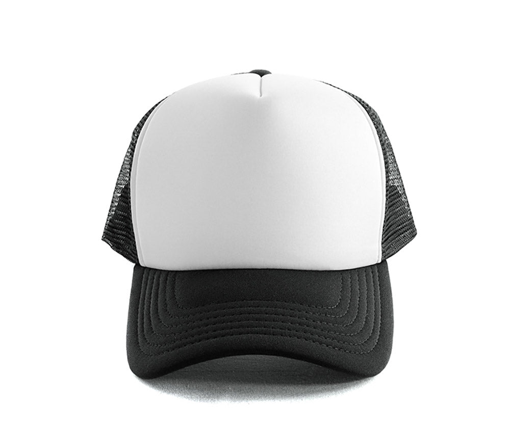 Classic Trucker Cap in White/Black, front