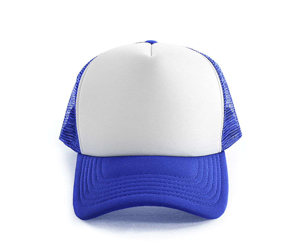 Classic Trucker Cap in White/Royal, front