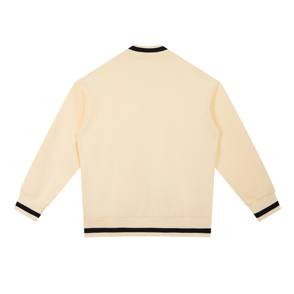 Contrast Piping Bomber Jacket
