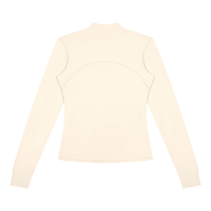 Women's Fitted Training Jacket in Light Apricot, back