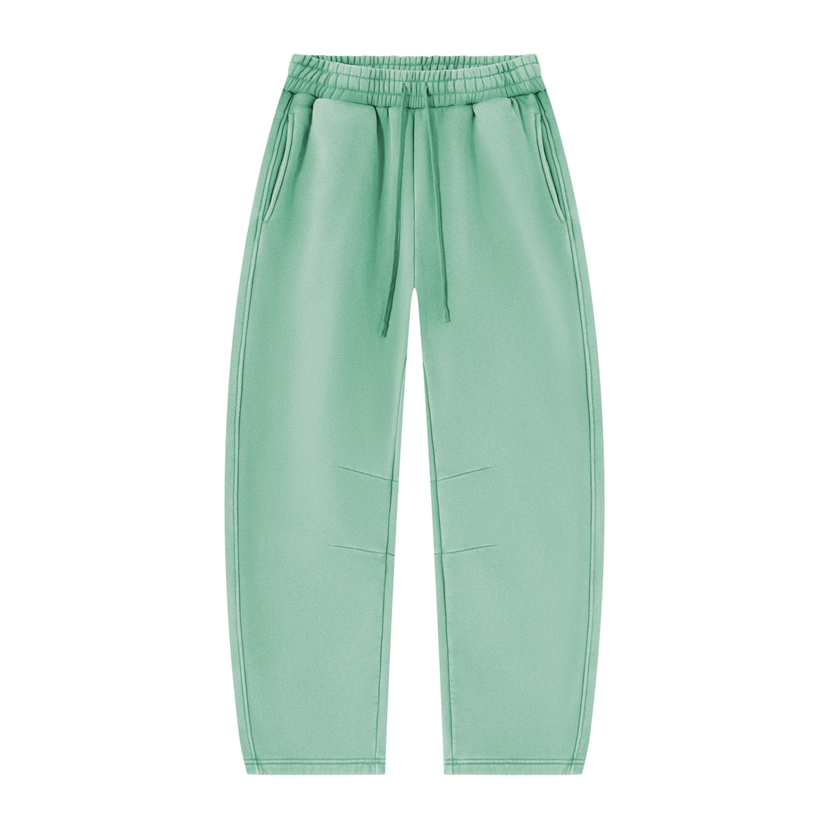 Vintage Wash Barrel Leg Sweatpants in Mint Green, front