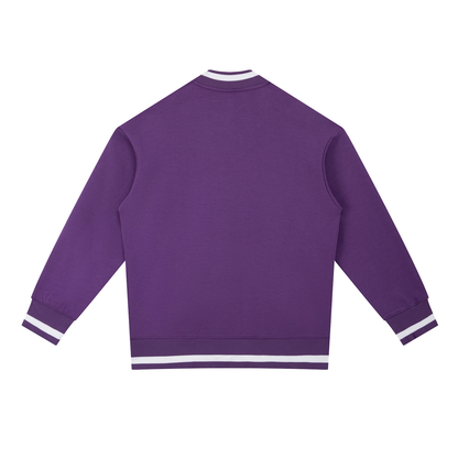 Contrast Piping Bomber Jacket
