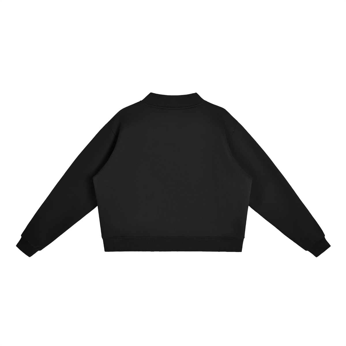 Women's Mock Neck Sweatshirt in Black, back