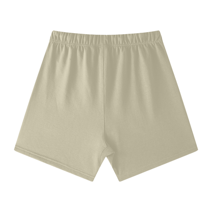 Unisex Earth Tone Loose Fit Cotton Shorts