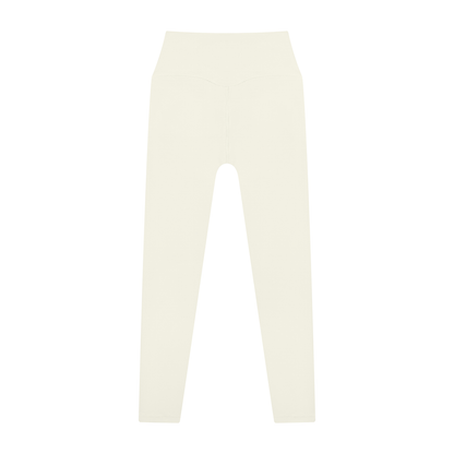 High Waisted Leggings in Beige, back
