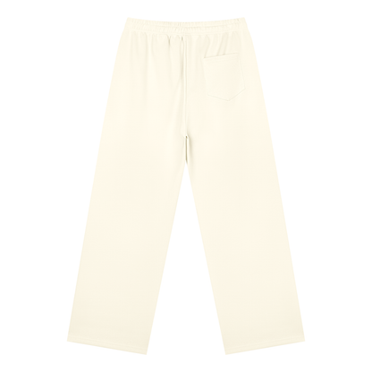 Straight Leg Fleece Track Pants in Apricot, back