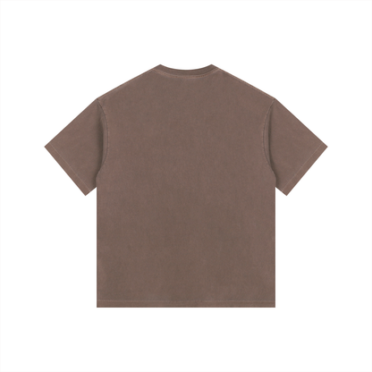 Vintage Wash Oversized Tee in Coffee, back