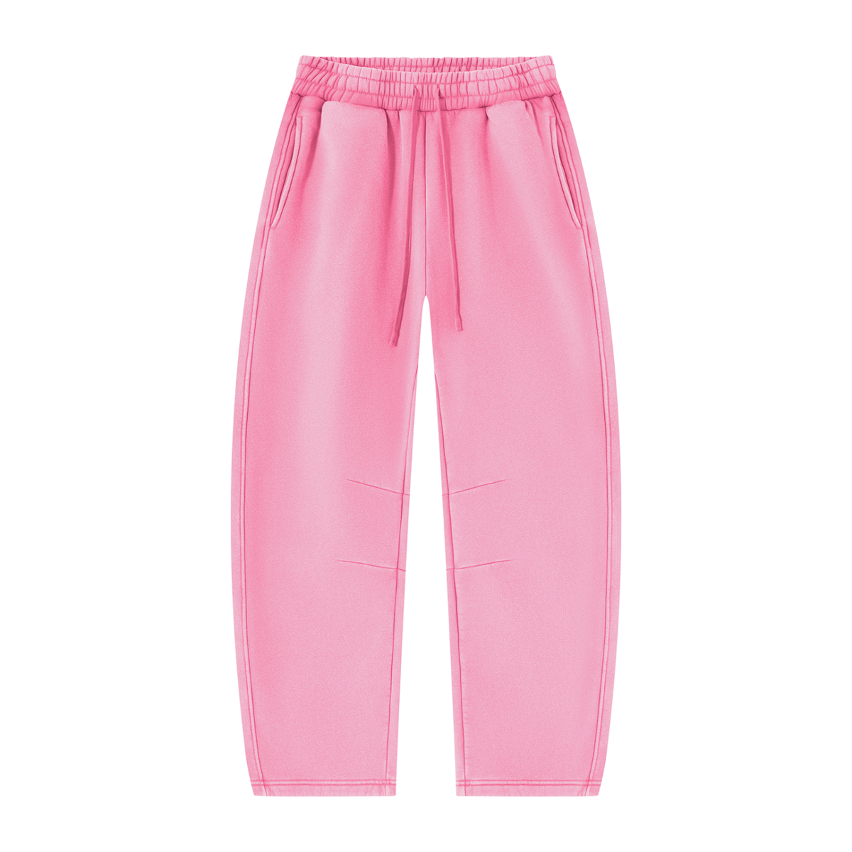 Vintage Wash Barrel Leg Sweatpants in Pink, front