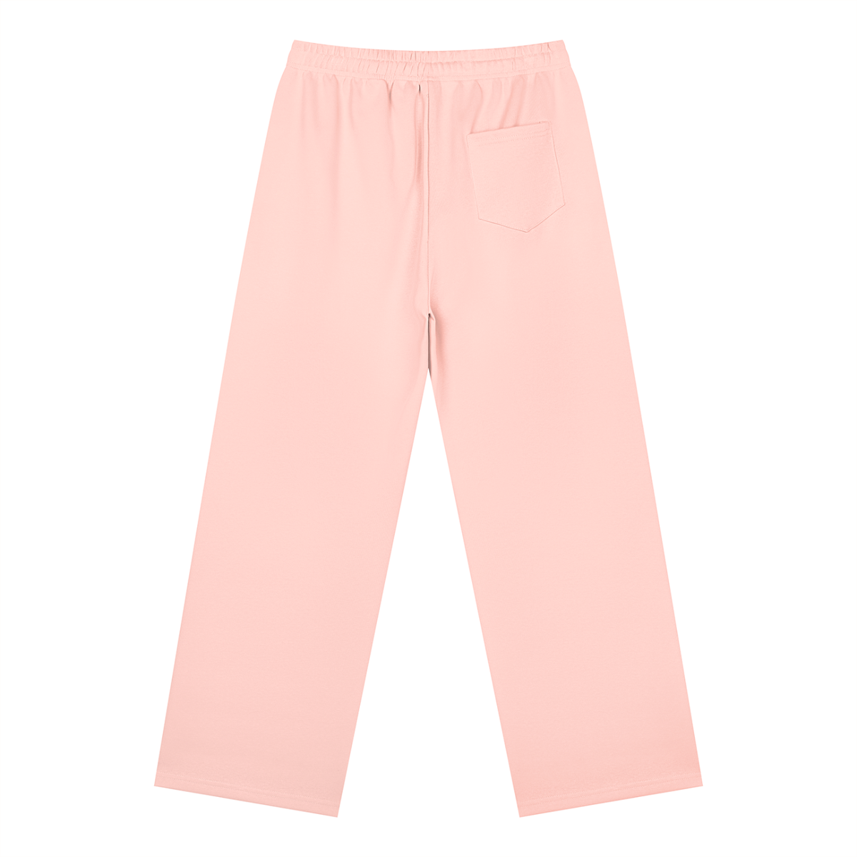 Straight Leg Fleece Track Pants in Light Pink, back