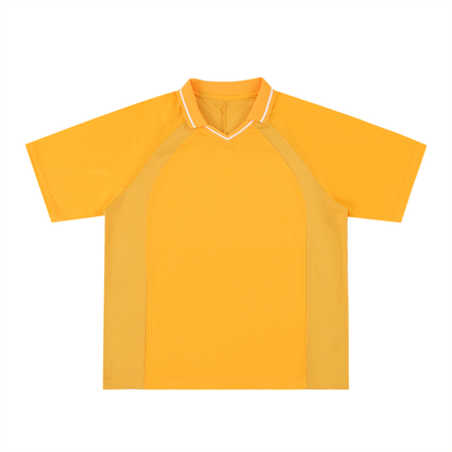 Striped Football Jersey in Yellow, front