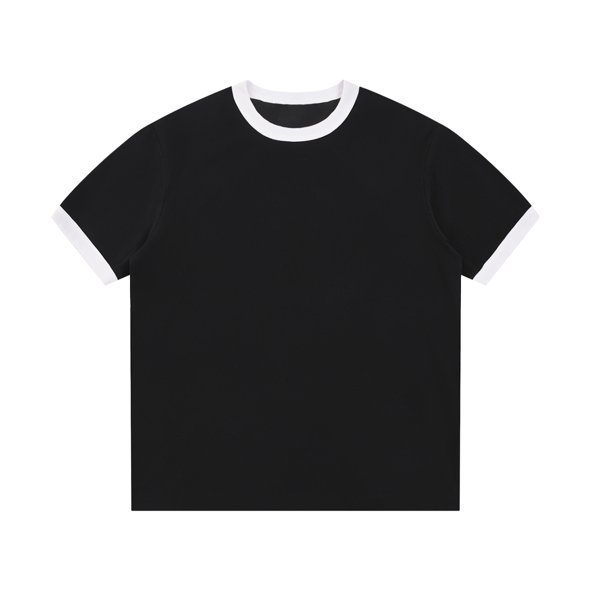 Ringer Tee in Black, front
