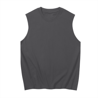 Men's Cotton Tank Top in Medium Grey, front
