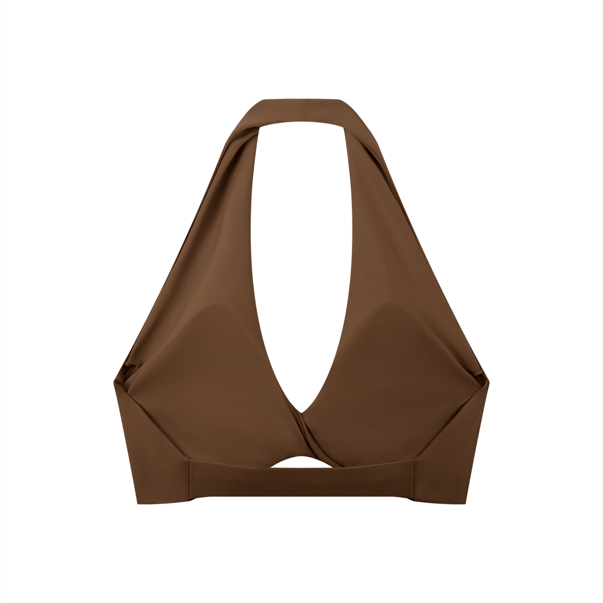 Halter Sports Bra in Brown, back