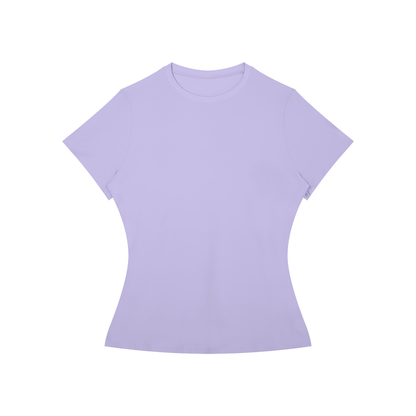Women's Fitted Training Tee in Lavender, front