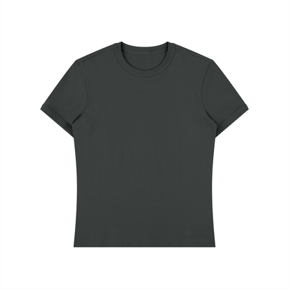 Slim Fit Stretch Tee in Dark Grey, front