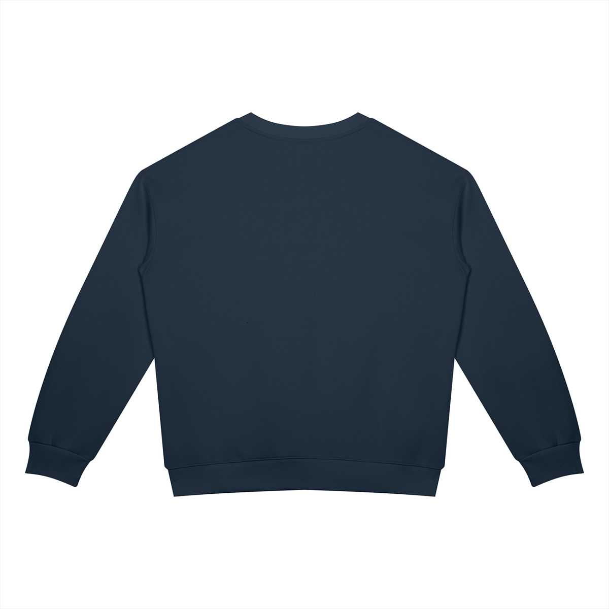 Drop Shoulder Crew Sweatshirt in Navy, back