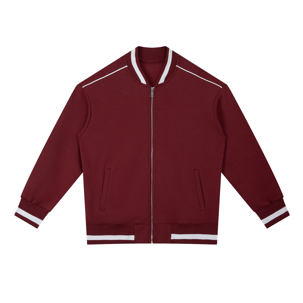 Contrast Piping Bomber Jacket