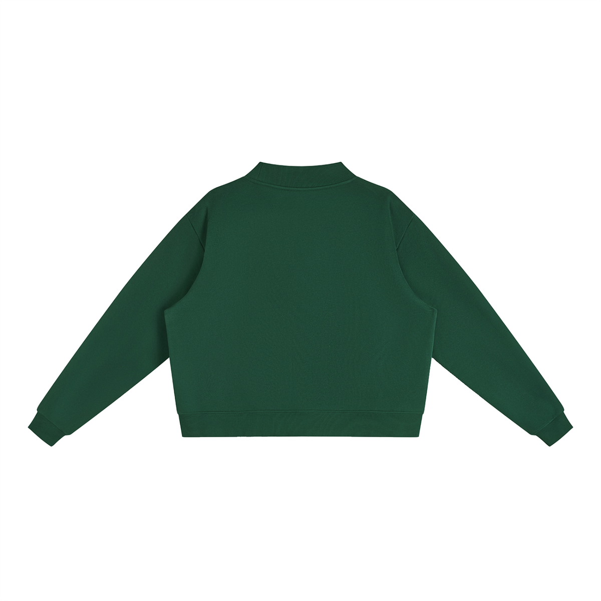 Women's Mock Neck Sweatshirt in Blackish Green, back
