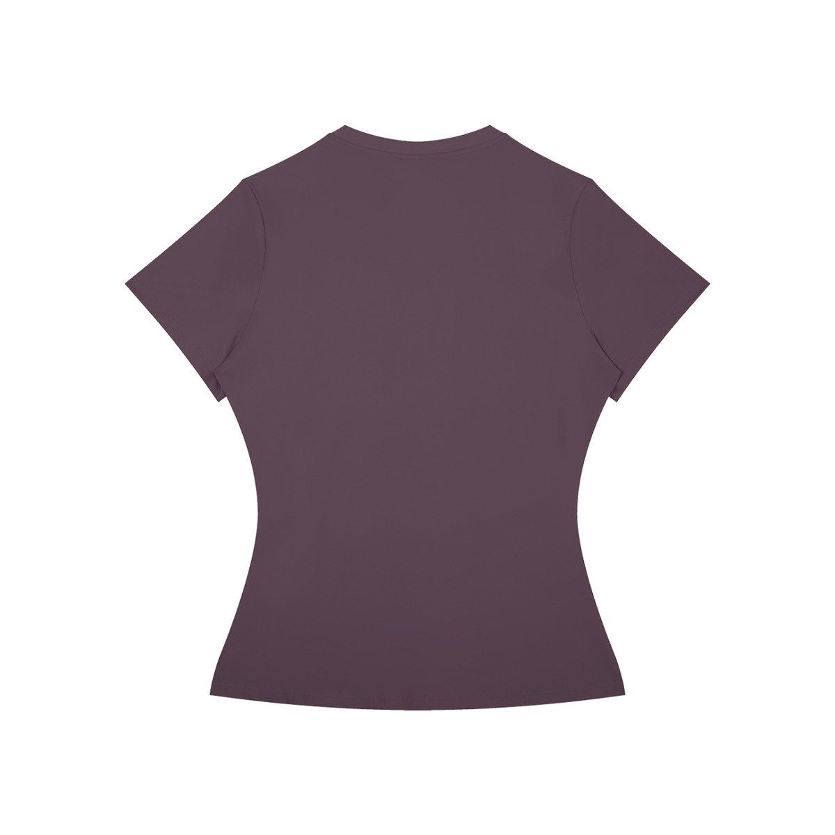 Women's Fitted Training Tee in Plum Purple, back