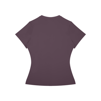 Women's Fitted Training Tee in Plum Purple, back