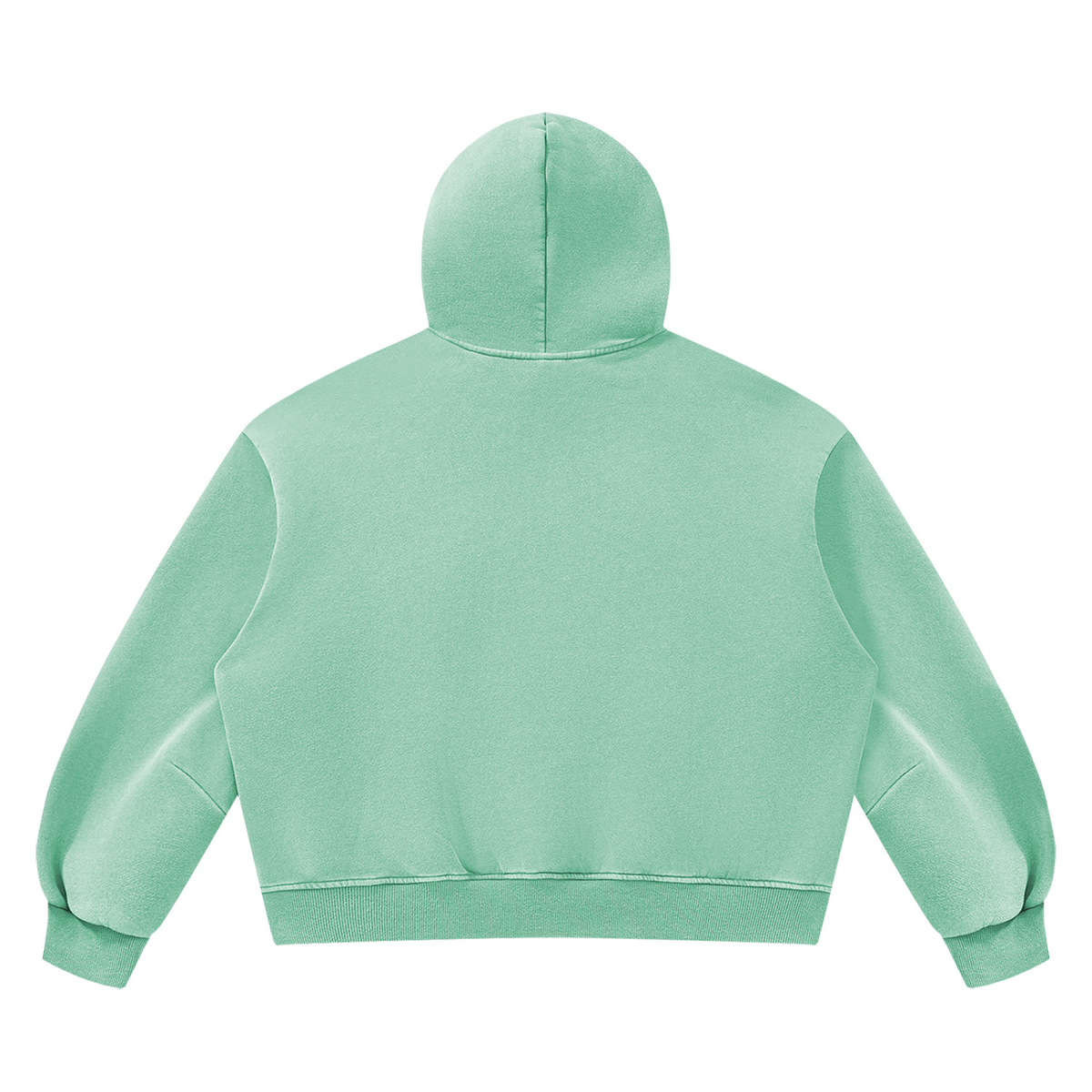 Vintage Wash Boxy Hoodie in Mint Green, back