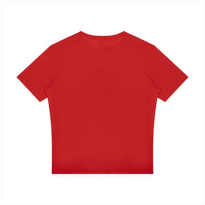 Reflective Raglan Running Tee in Red, back