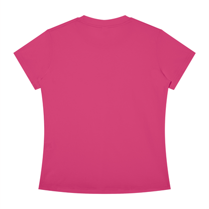 Women's Slim Fit Tee in Rose Red, back