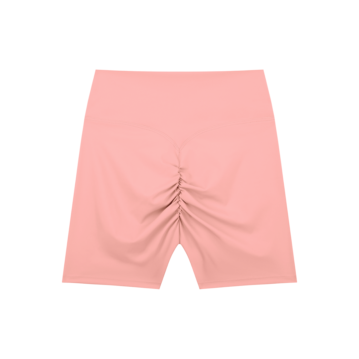 High Waisted Bike Shorts in Pink, back