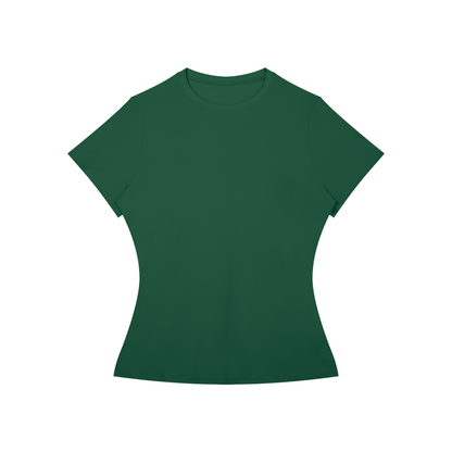 Women's Fitted Training Tee in Blackish Green, front