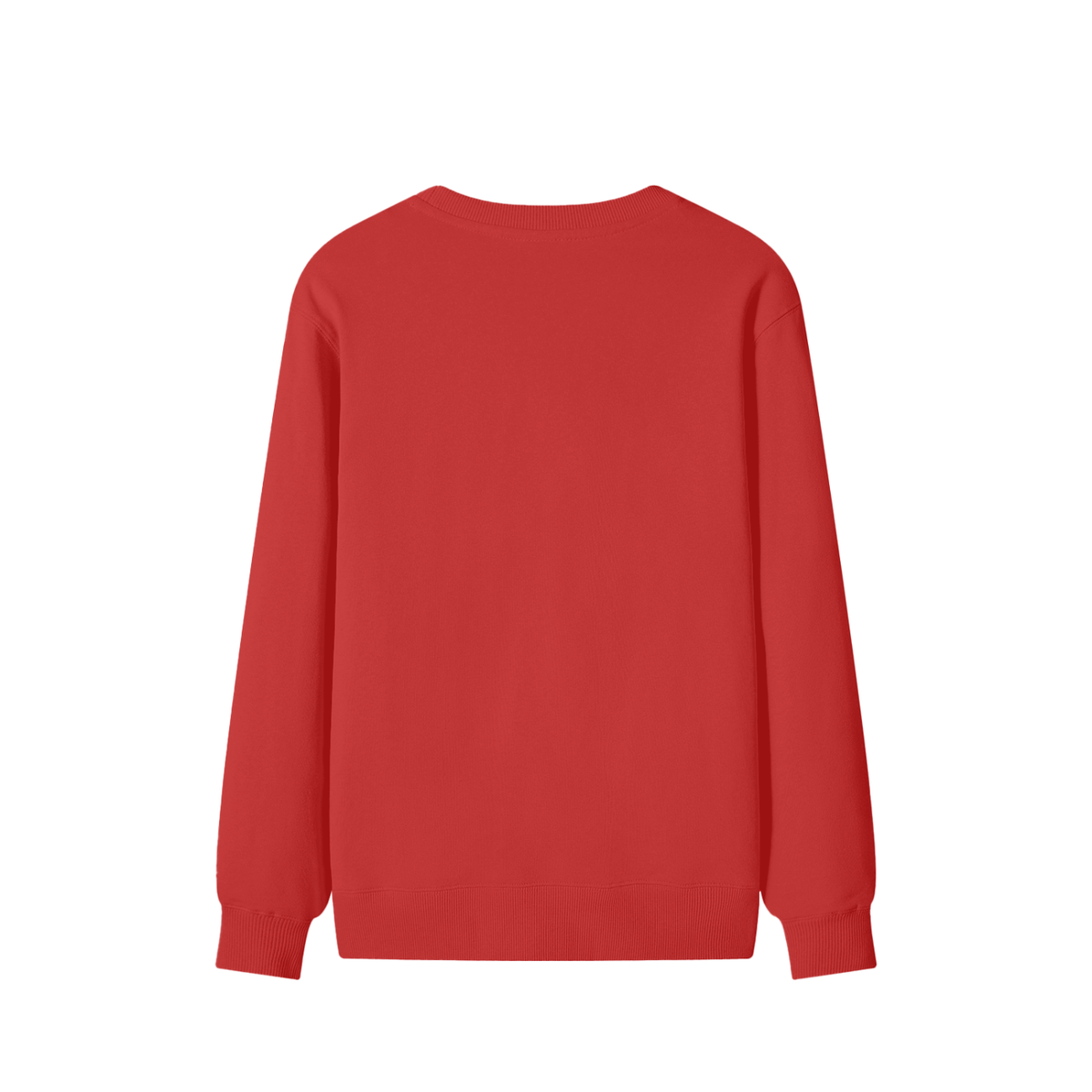 Classic Cotton Crew Sweatshirt in Red, back