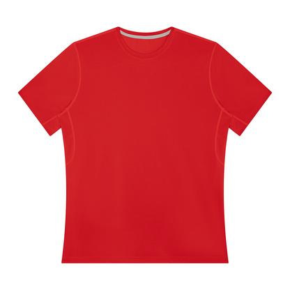 Men's Performance Running Tee in Red, front