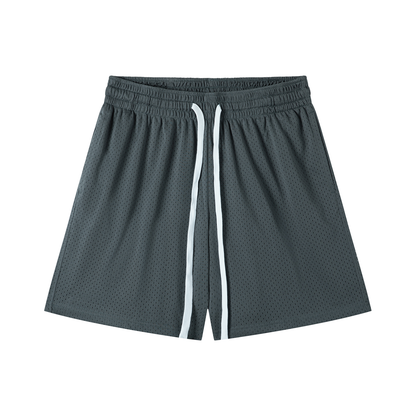 Mesh Training Shorts in Grey, front