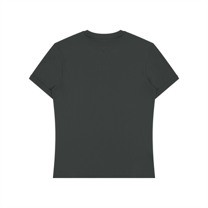 Slim Fit Stretch Tee in Dark Grey, back