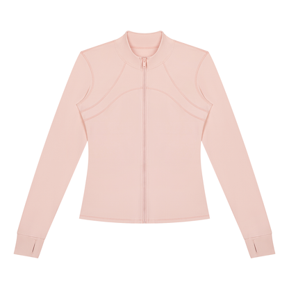 Women's Fitted Training Jacket in Light Pink, front