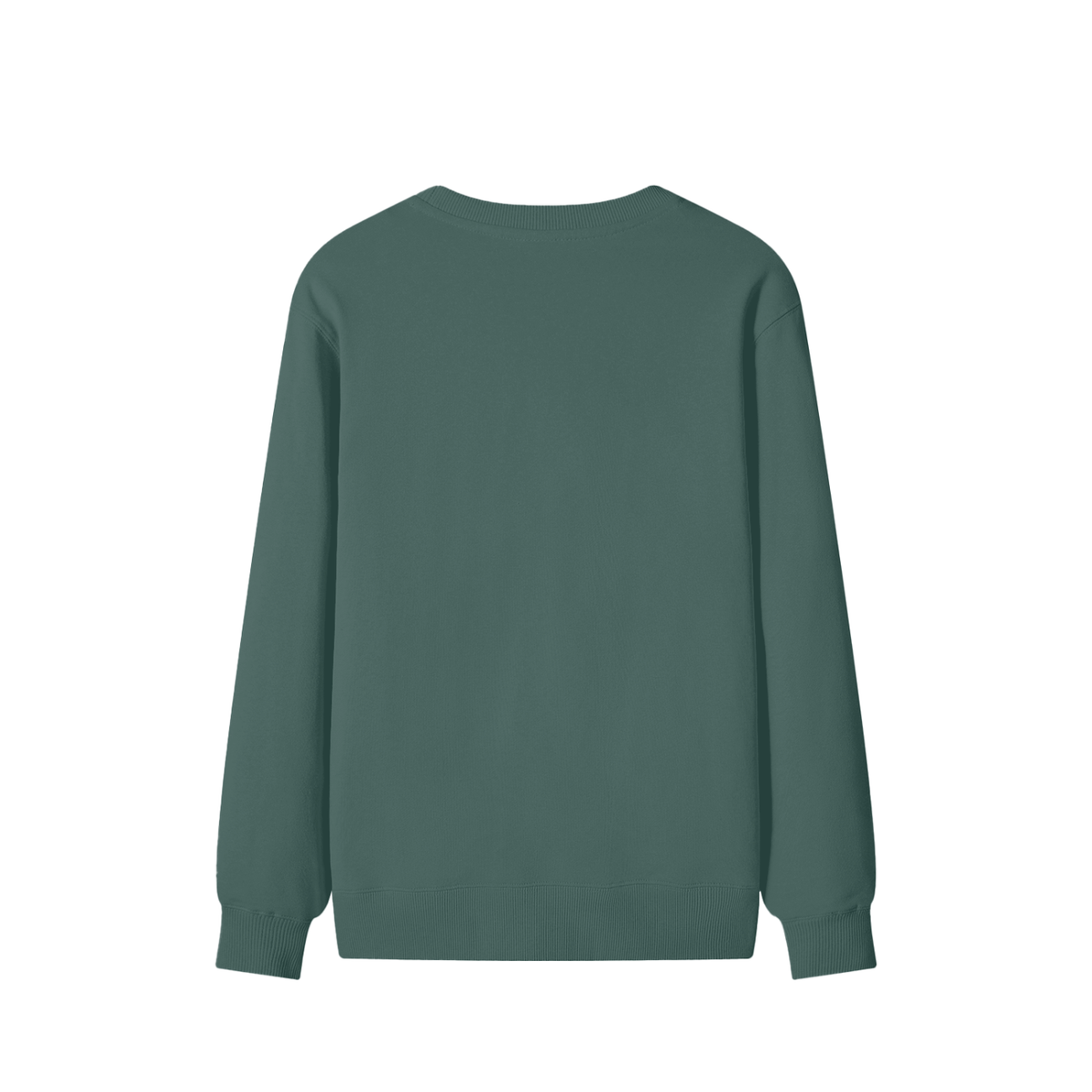 Classic Cotton Crew Sweatshirt in Olive Green, back