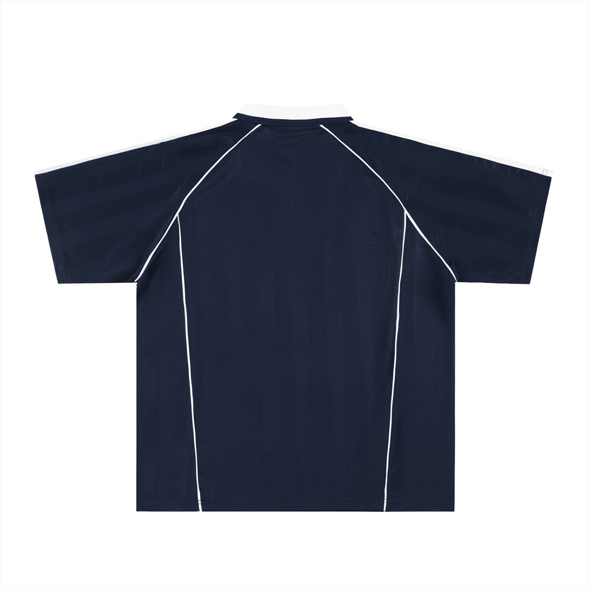 Collared Soccer Jersey in Navy with White, back
