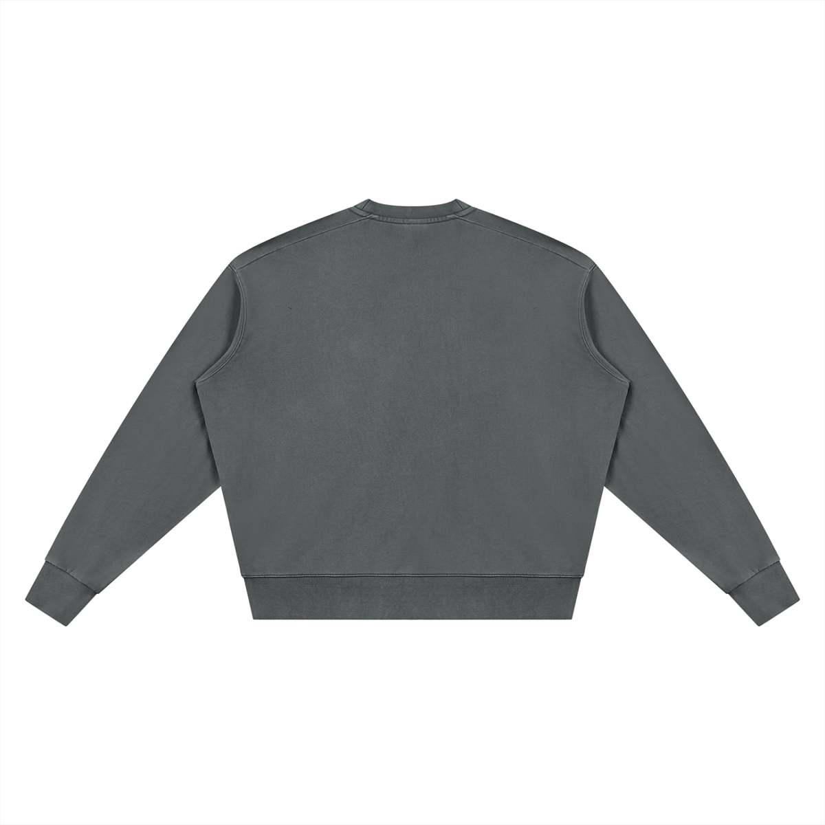 Vintage Wash Crew Sweatshirt in Dark Grey, back