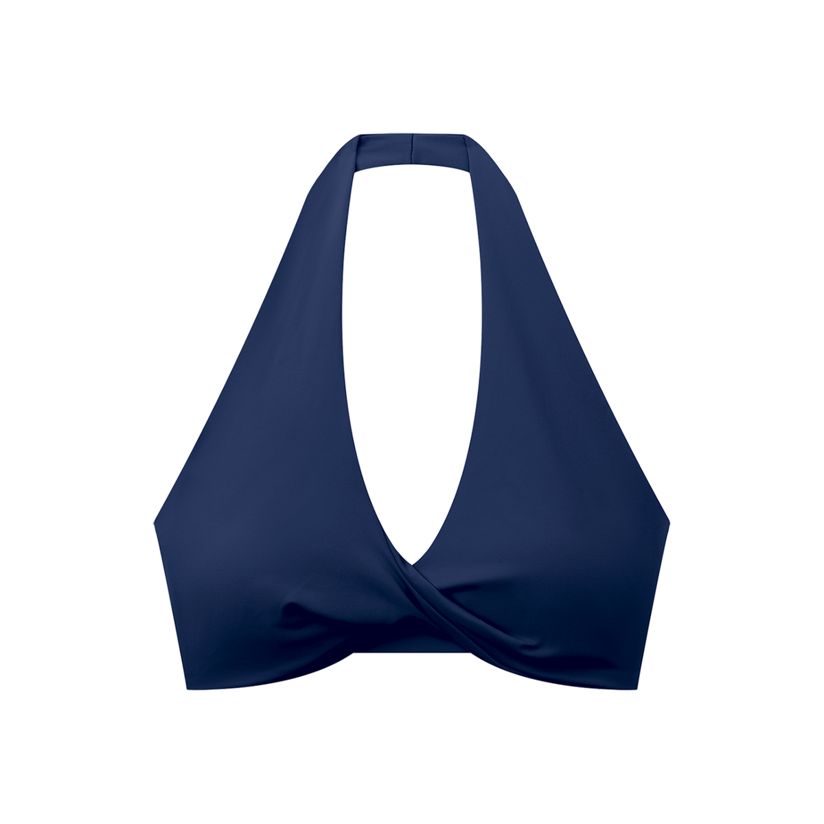 Halter Sports Bra in Navy, front