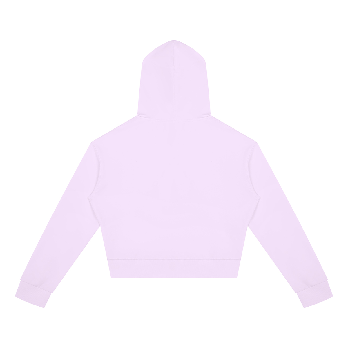 Women's Cropped Zip Hoodie in Light Purple, back
