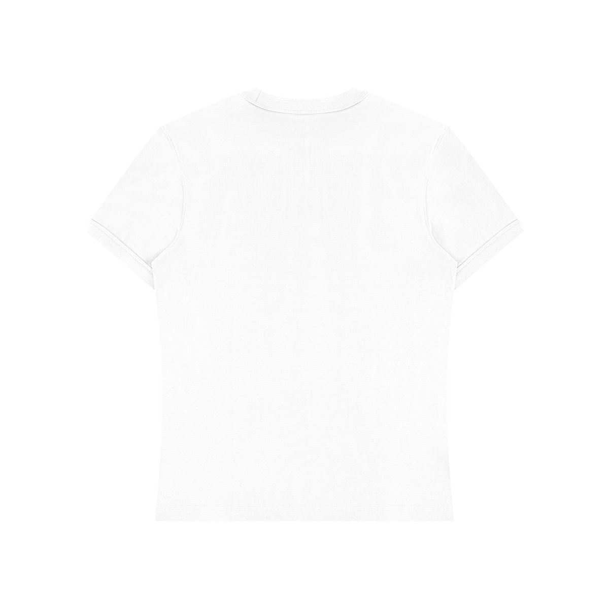 Slim Fit Stretch Tee in White, back