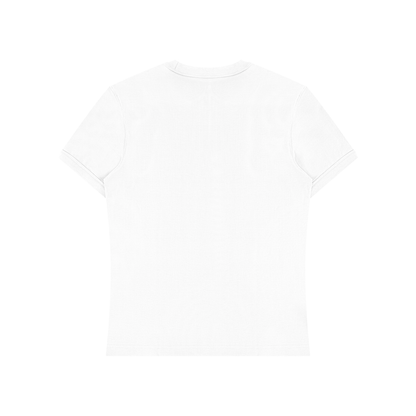 Slim Fit Stretch Tee in White, back