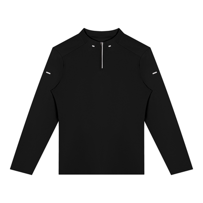 Quarter-Zip Training Top in Black, front