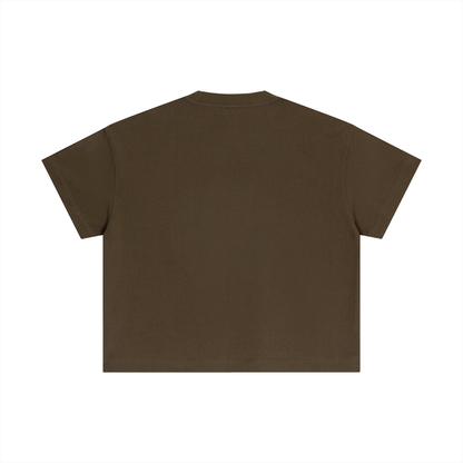 Essential Boxy Tee in Coffee, back