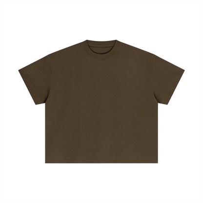 Essential Boxy Tee in Coffee, front