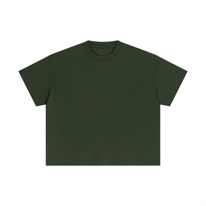 Essential Boxy Tee in Dark Green, front