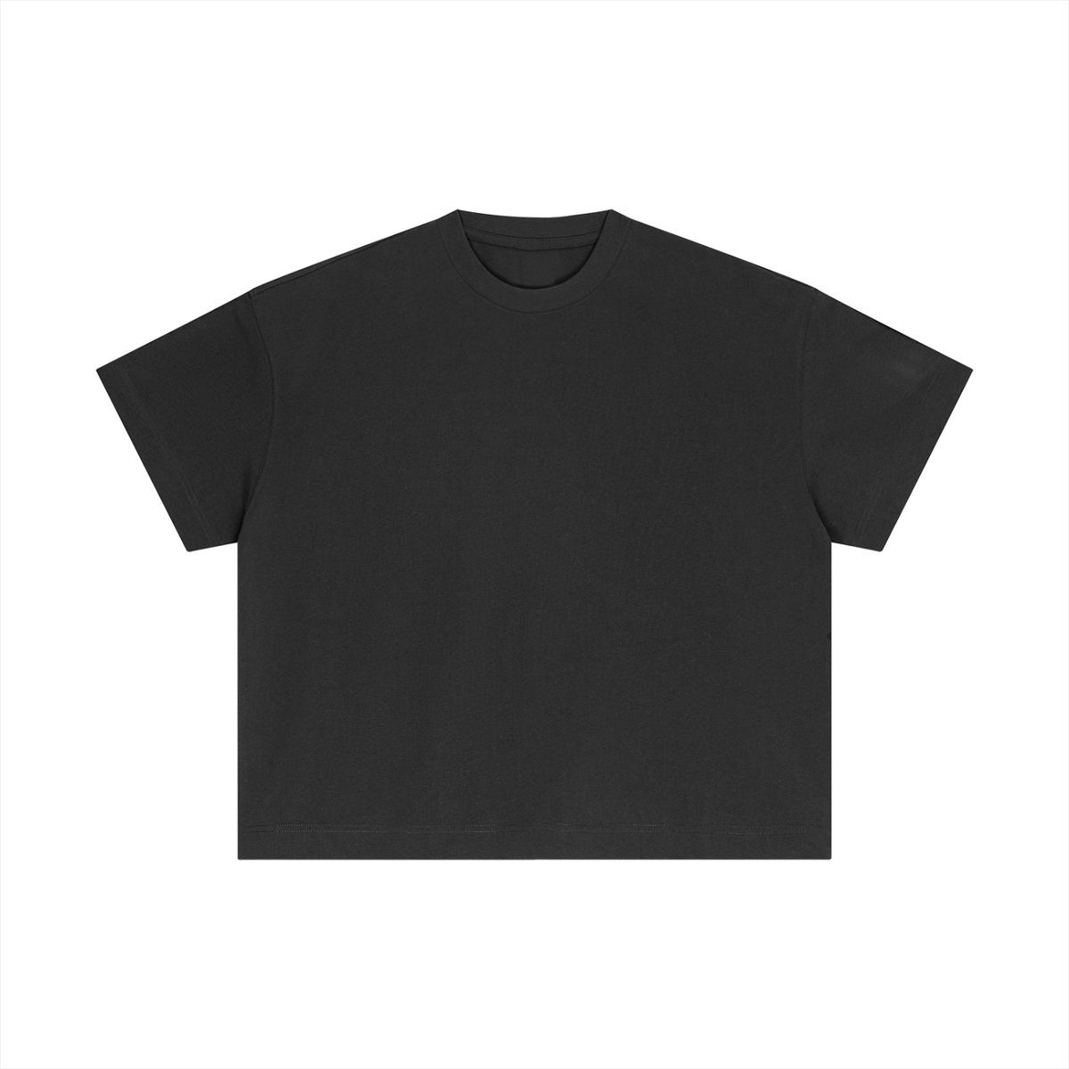 Essential Boxy Tee in Dark Grey, front