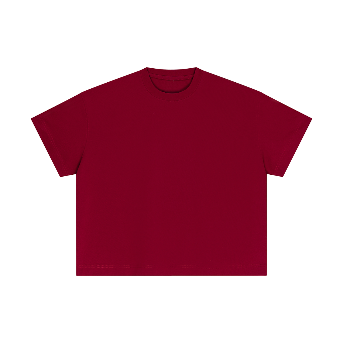 Essential Boxy Tee in Dark Red, front