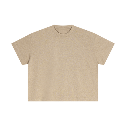 Essential Boxy Tee in Khaki, front