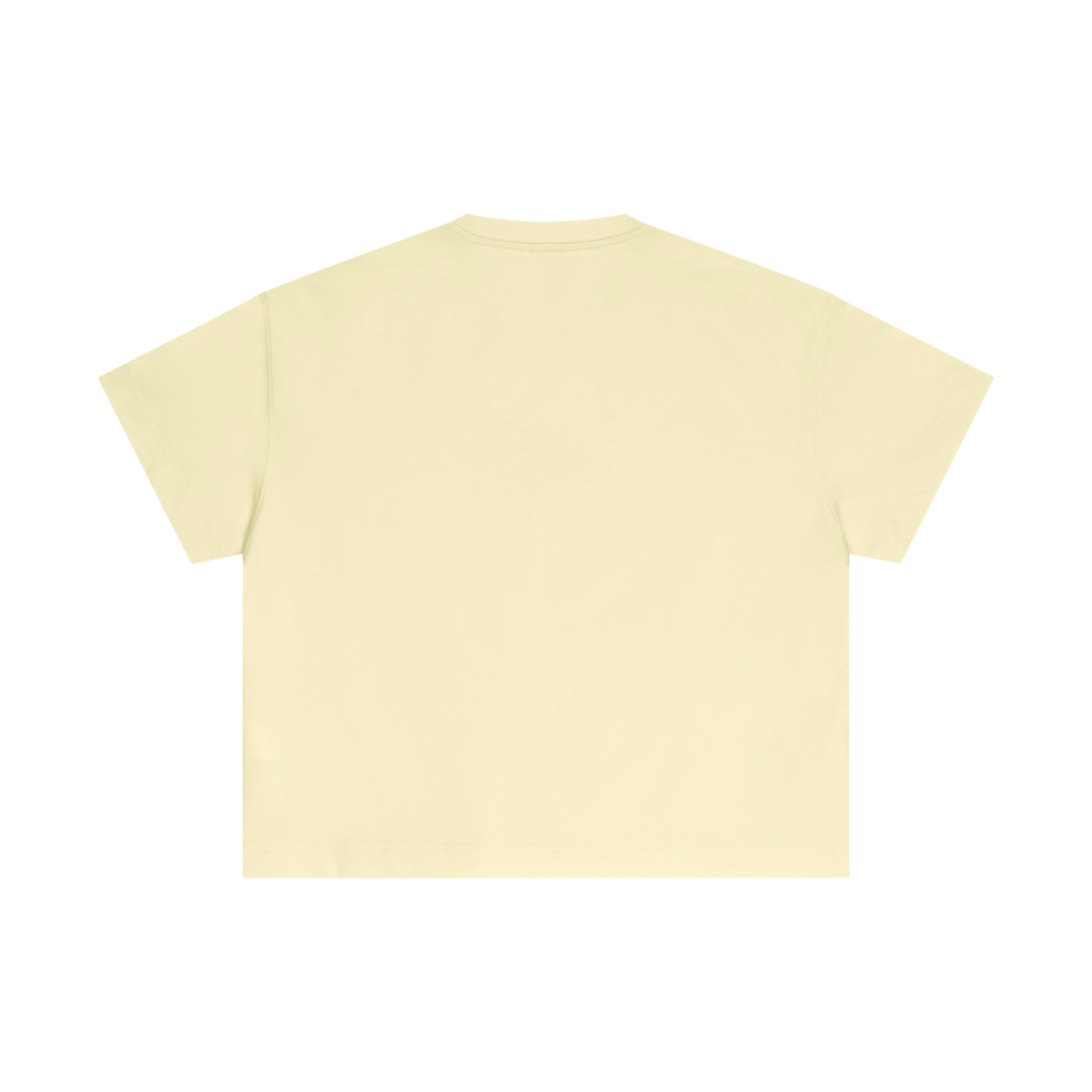 Essential Boxy Tee in Light Yellow, back