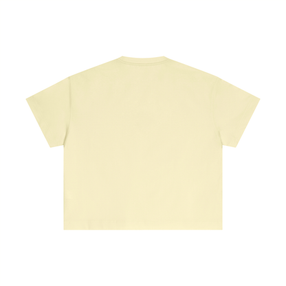 Essential Boxy Tee in Light Yellow, back